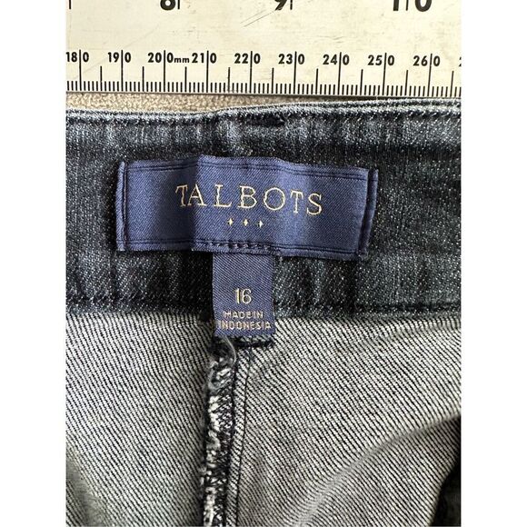 Talbots Heritage Straight Leg Denim Jeans 16 Black - Picture 10 of 14